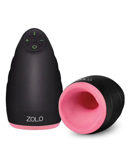 ZOLO Warming Dome Rechargeable Vibrating Masturbator PinkBlack Zolo Male Sex Toys